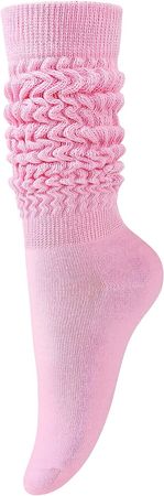 KEREDA Slouch Socks Women 1 Pair Knee High Scrunch Boot Socks for Women Size 6-11Pink at Amazon Women’s Clothing store