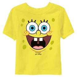 SpongeBob SquarePants Yellow Big Face Infant Short Sleeve T-Shirt – Official SpongeBob Shop