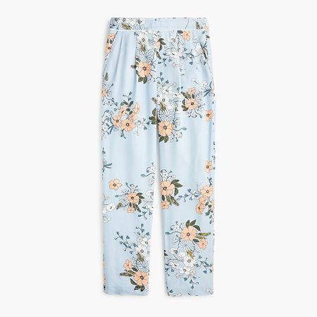 J.Crew: High-rise Pant In Garden Floral blue