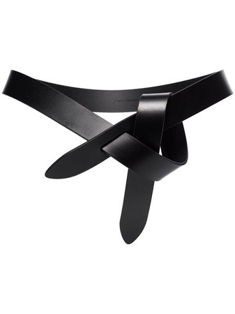Shop black Isabel Marant Lecce leather belt with Express Delivery - Farfetch