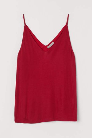 V-neck Camisole Top - Red