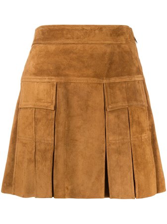 Prada A-line Suede mini-skirt - Farfetch