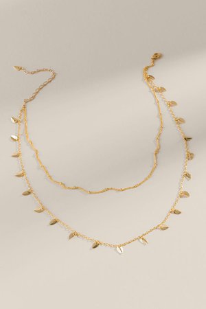 Madeleine Mini LeafL Layered Necklace