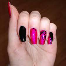 black and pink nails - Google Search