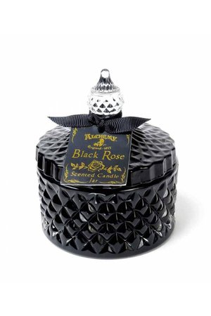 Black Rose Small Scented Candle Glass Jar by Alchemy Gothic