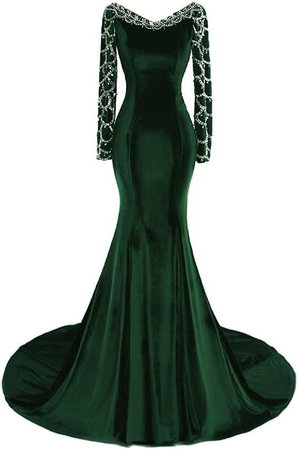 green mermaid formal dress