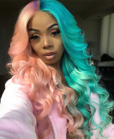 dual colored wig