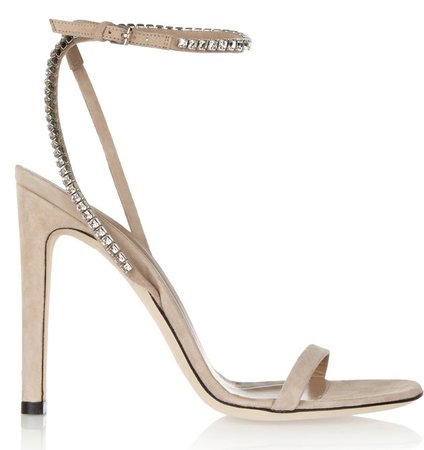 Gucci crystal-embellished suede sandals > Shoeperwoman