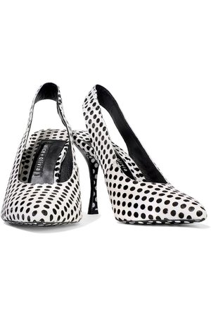 White Innet polka-dot calf hair slingback pumps | Sale up to 70% off | THE OUTNET | ALICE + OLIVIA | THE OUTNET