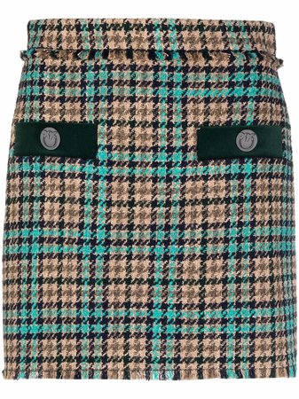 Pinko houndstooth-pattern mini skirt