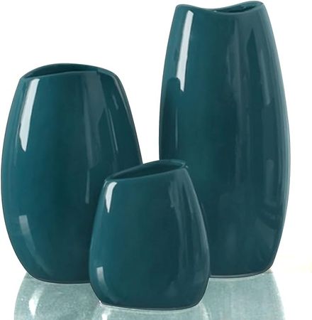 Amazon.com: Ceramic Vase Set of 3 Flower Vases for Home Decor, Modern White Vase for Centerpieces, Ideal Shelf Decor/Table/Living Room Home Decor/White : Home & Kitchen