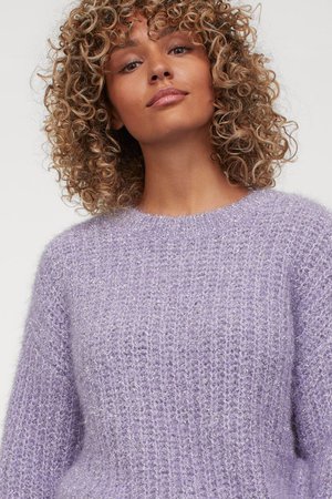 Glittery jumper - Light purple/Glittery - Ladies | H&M GB