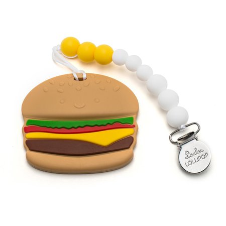 Burger Silicone Teether Holder Set – Loulou LOLLIPOP