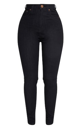 Shape Black High Waist Skinny Jean | Curve | PrettyLittleThing USA
