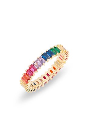 Nordstrom Cubic Zirconia Rainbow Band Ring | Nordstrom