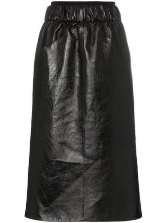 Givenchy Gathered-waist lambskin knee-length skirt $2,343 - Shop SS19 Online - Fast Delivery, Price