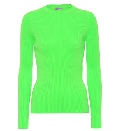 Neon ribbed sweater