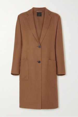 Brown Cashmere and silk-blend twill coat | Agnona | NET-A-PORTER