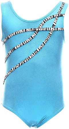 Amazon.com: Ephex One-piece Sparkle Dancing Gymnastics Athletic Leotard for Little Girl, Blue-stripe, 4-5T: Clothing