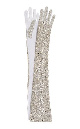 Crystal Embellished Gloves By Laquan Smith | Moda Operandi