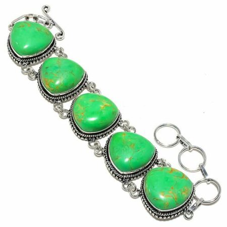 Cuivre Vert Turquoise Gemme Ethnique Bijoux Bracelet 17.8-20.3cm | eBay