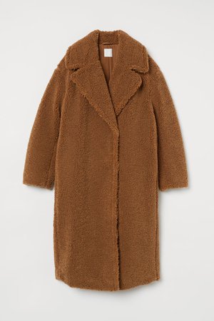 Плюшевое пальто - Темно-бежевый - Женщины | H&M RU