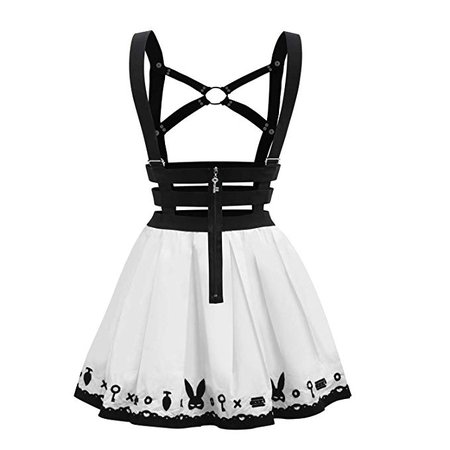 Amazon.com: Littleforbig Overall Skirt Romper – Bondage Bunny Overall Skirt S White: Clothing