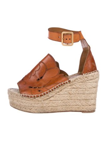 Chloé Leather Platform Espadrilles - Shoes - CHL87876 | The RealReal