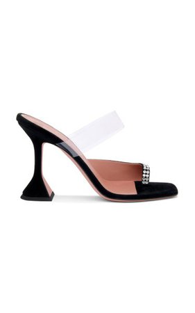Paloma Crystal-Embellished Suede Sandals By Amina Muaddi | Moda Operandi
