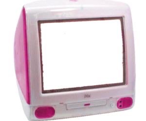 pink computer frame