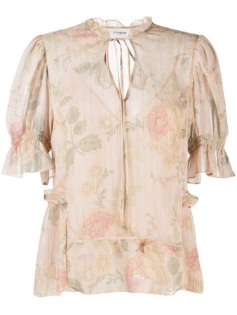 Coach floral print blouse