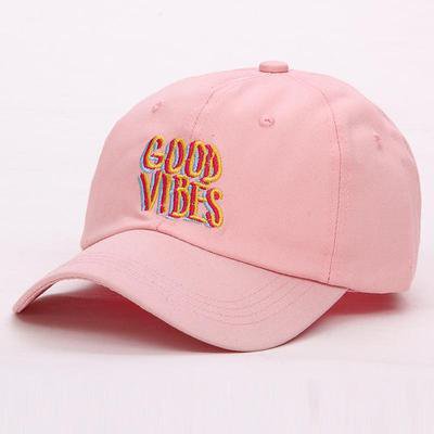 "good vibes" cap pink