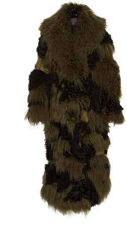 Camouflage Fur Coat
