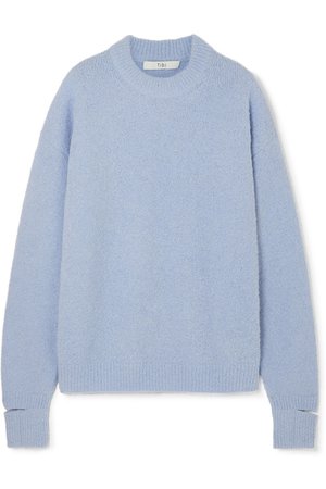 Tibi | Cutout alpaca-blend sweater | NET-A-PORTER.COM