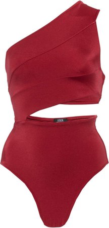 OYE Swimwear Veronique Cutout One-Shoulder Swimsuit Size: S