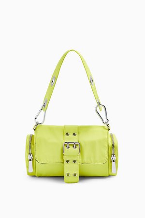 Lime Green Nylon Buckle Shoulder Bag | Topshop