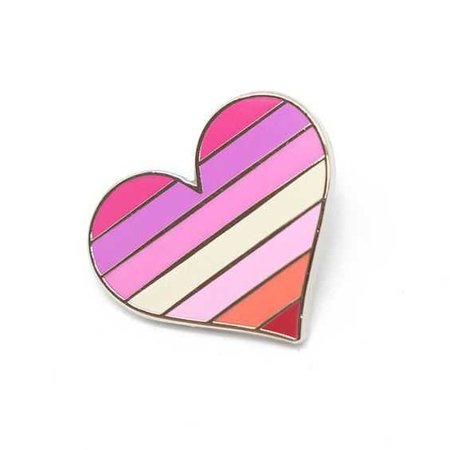 Lesbian pride pin