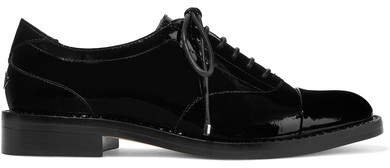 Reeve Crystal-embellished Patent-leather Brogues - Black