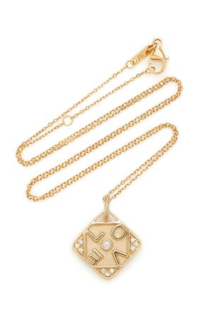 Monica Rich Kosann Love 18K Gold Charm Necklace