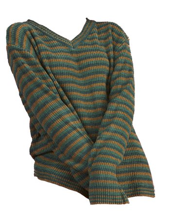 unif striped v neck sweater