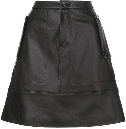 White Label matte leather mini skirt