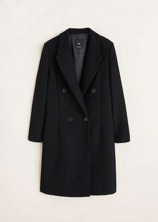 Structured wool coat - Women | Mango USA black