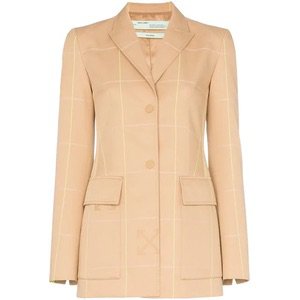 striped off white suit jacket
