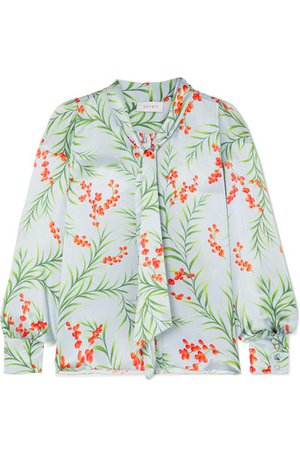 Seren | Candice floral-print silk-satin blouse | NET-A-PORTER.COM