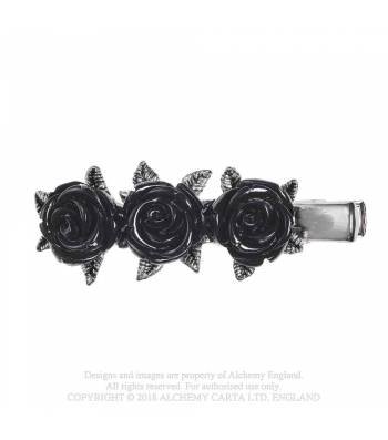 Wild Black Rose (HH12) ~ Hair Accessories | Alchemy England