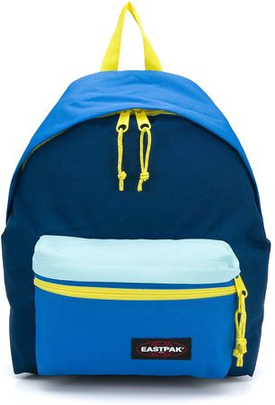 colour block canvas backpack