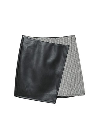 MANGO Wrap contrast skirt