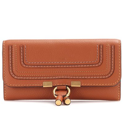 Marcie flap-over leather wallet