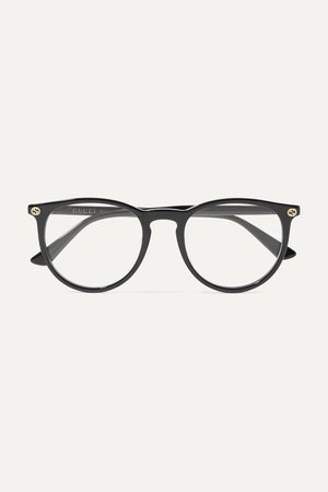 Black Round-frame acetate optical glasses | Gucci | NET-A-PORTER
