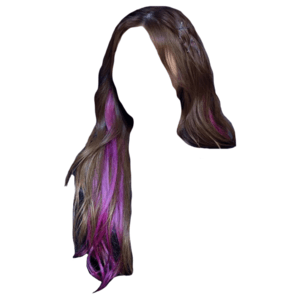 brown hair png purple tips streaks
